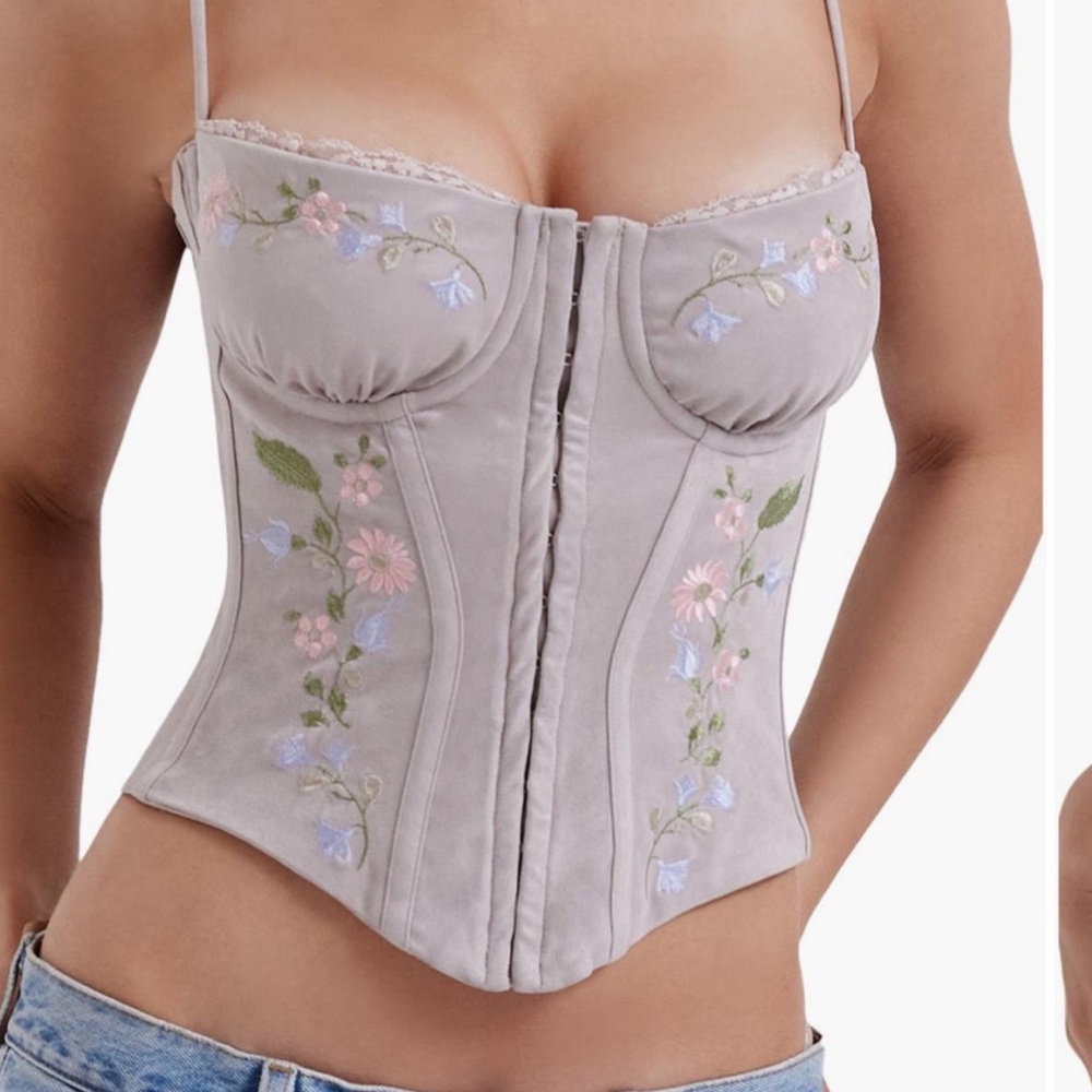 House of CB Corset embroidered top